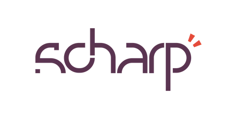Scharp logo — client of The Cube SA