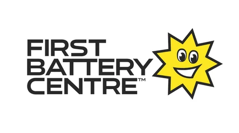 First Battery Centre logo — client of The Cube SA